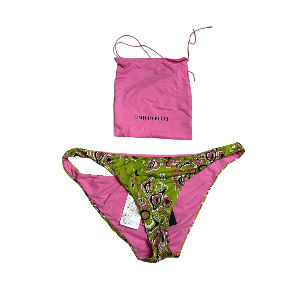 Emilio Pucci Abstract Print Bikini Bottoms Sz 48